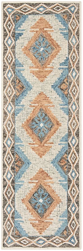 Safavieh Micro-Loop Mlp401A Blue / Beige Southwestern Area Rug