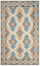 Safavieh Micro-Loop Mlp401A Blue / Beige Rugs.