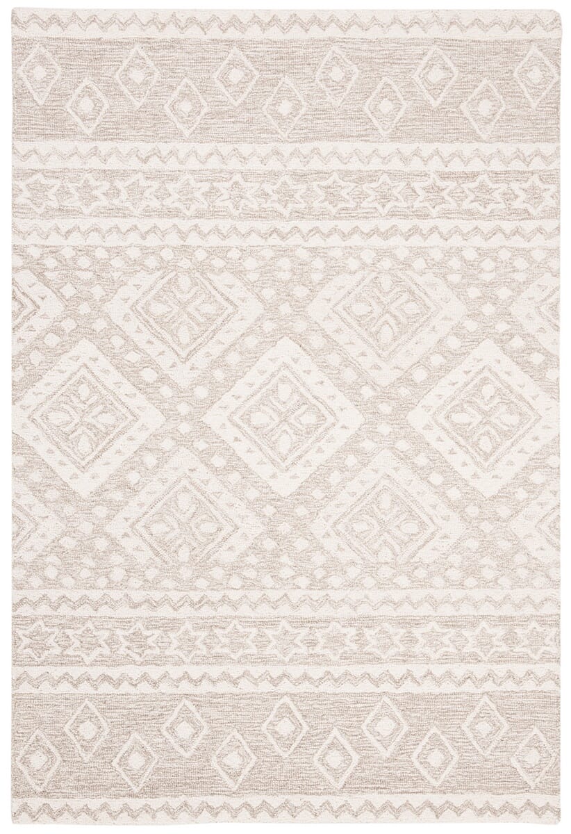 Safavieh Micro-Loop Mlp501B Beige / Ivory Moroccan Area Rug