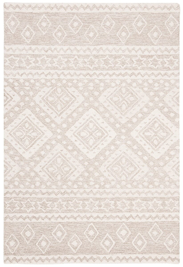 Safavieh Micro-Loop Mlp501B Beige / Ivory Moroccan Area Rug