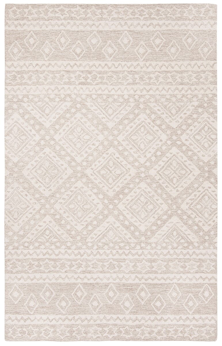 Safavieh Micro-Loop Mlp501B Beige / Ivory Moroccan Area Rug