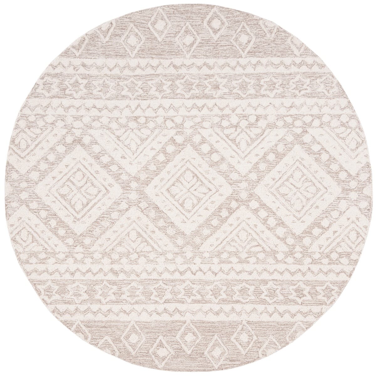 Safavieh Micro-Loop Mlp501B Beige / Ivory Moroccan Area Rug