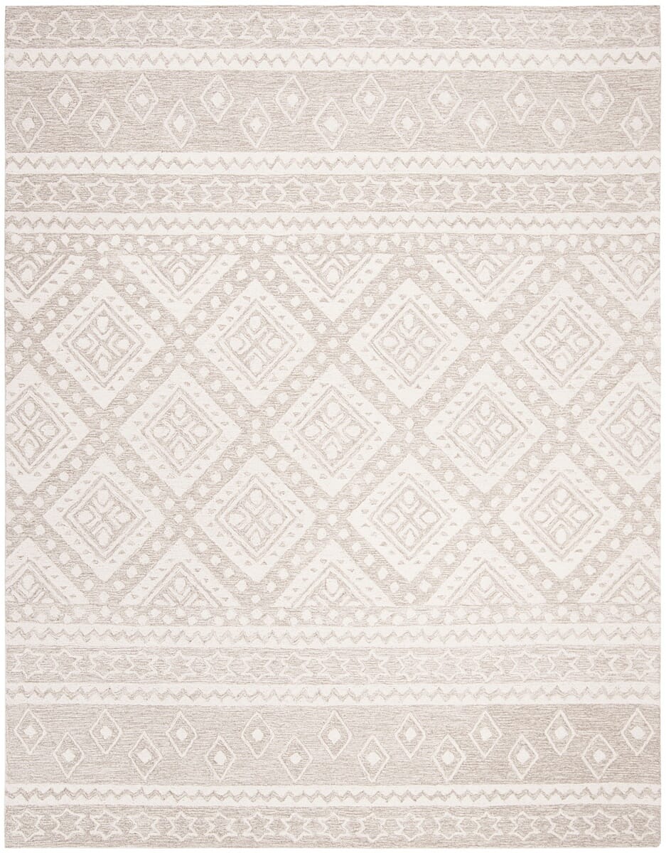 Safavieh Micro-Loop Mlp501B Beige / Ivory Moroccan Area Rug