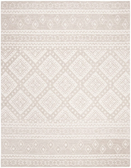 Safavieh Micro-Loop Mlp501B Beige / Ivory Moroccan Area Rug