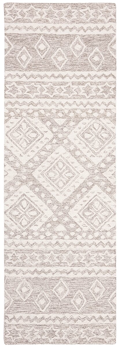 Safavieh Micro-Loop Mlp501F Grey / Ivory Moroccan Area Rug