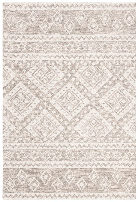 Safavieh Micro-Loop Mlp501F Grey / Ivory Moroccan Area Rug