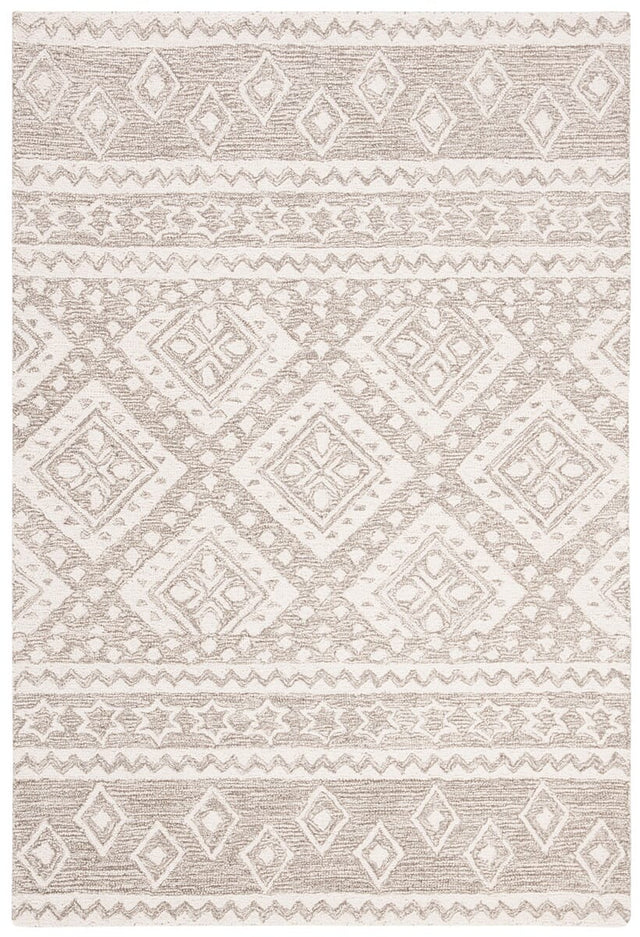 Safavieh Micro-Loop Mlp501F Grey / Ivory Moroccan Area Rug