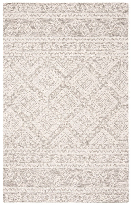 Safavieh Micro-Loop Mlp501F Grey / Ivory Moroccan Area Rug