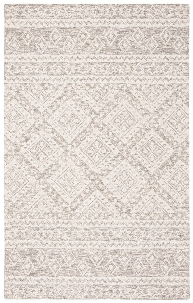 Safavieh Micro-Loop Mlp501F Grey / Ivory Moroccan Area Rug