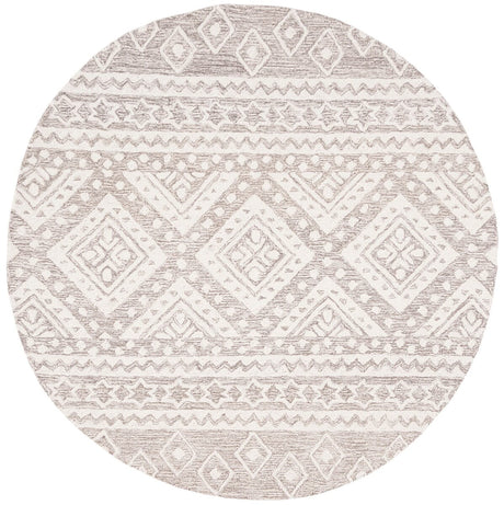 Safavieh Micro-Loop Mlp501F Grey / Ivory Moroccan Area Rug