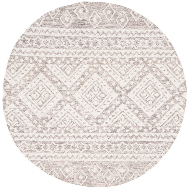 Safavieh Micro-Loop Mlp501F Grey / Ivory Moroccan Area Rug