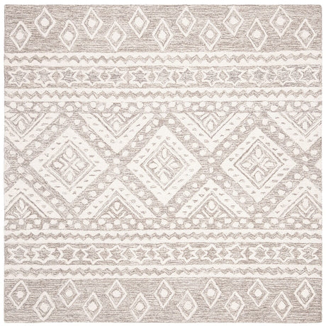 Safavieh Micro-Loop Mlp501F Grey / Ivory Moroccan Area Rug