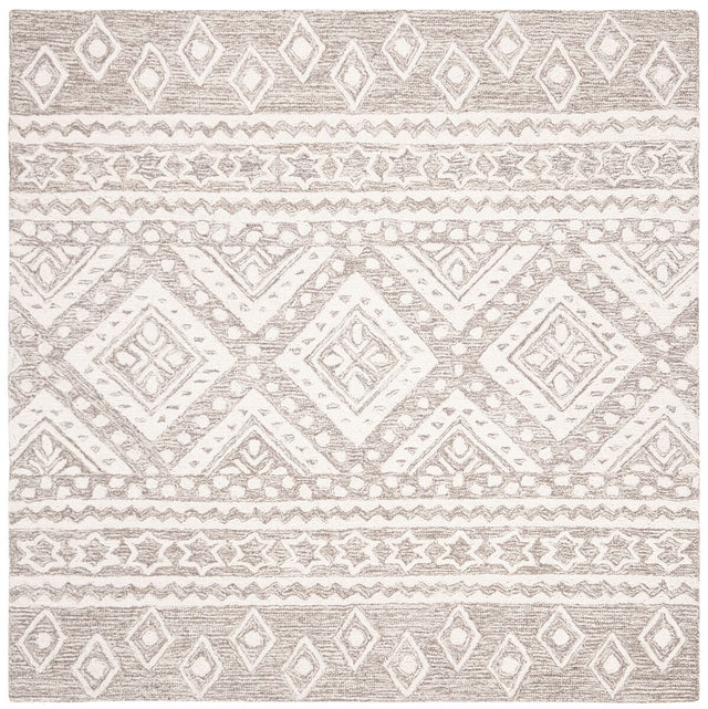 Safavieh Micro-Loop Mlp501F Grey / Ivory Moroccan Area Rug