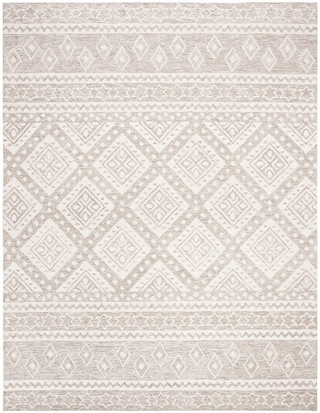 Safavieh Micro-Loop Mlp501F Grey / Ivory Moroccan Area Rug