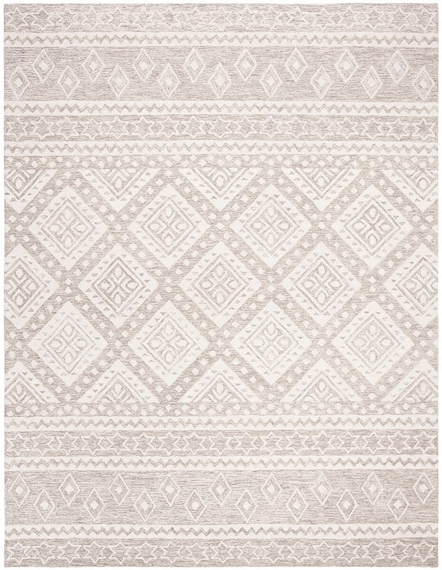 Safavieh Micro-Loop Mlp501F Grey / Ivory Moroccan Area Rug