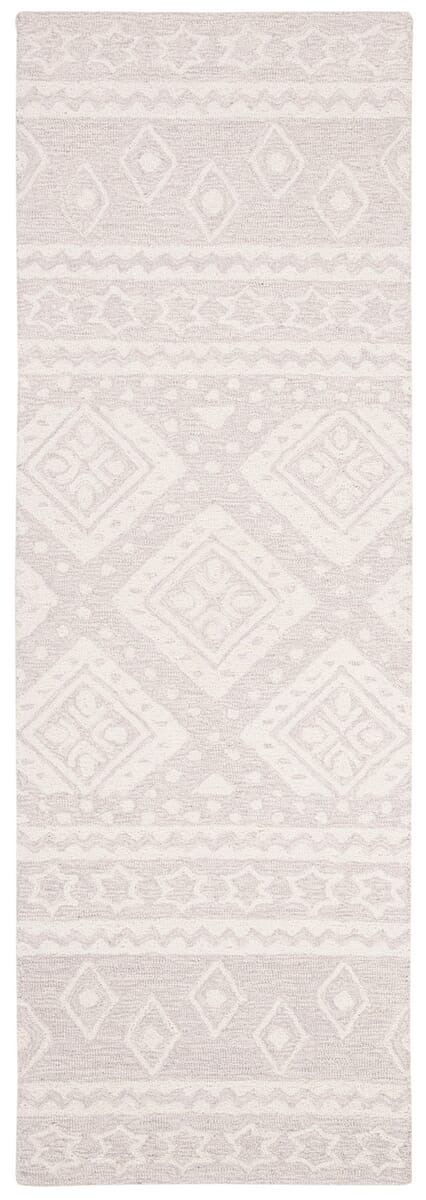 Safavieh Micro-Loop Mlp501G Grey / Ivory Moroccan Area Rug