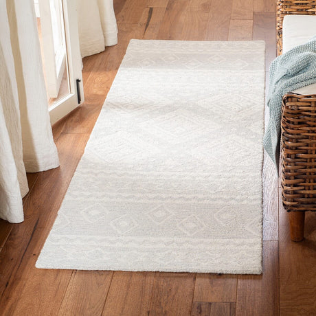 Safavieh Micro-Loop Mlp501G Grey / Ivory Moroccan Area Rug