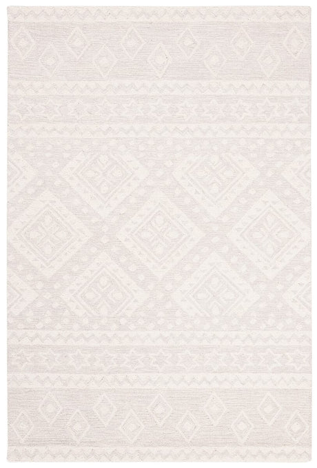 Safavieh Micro-Loop Mlp501G Grey / Ivory Moroccan Area Rug