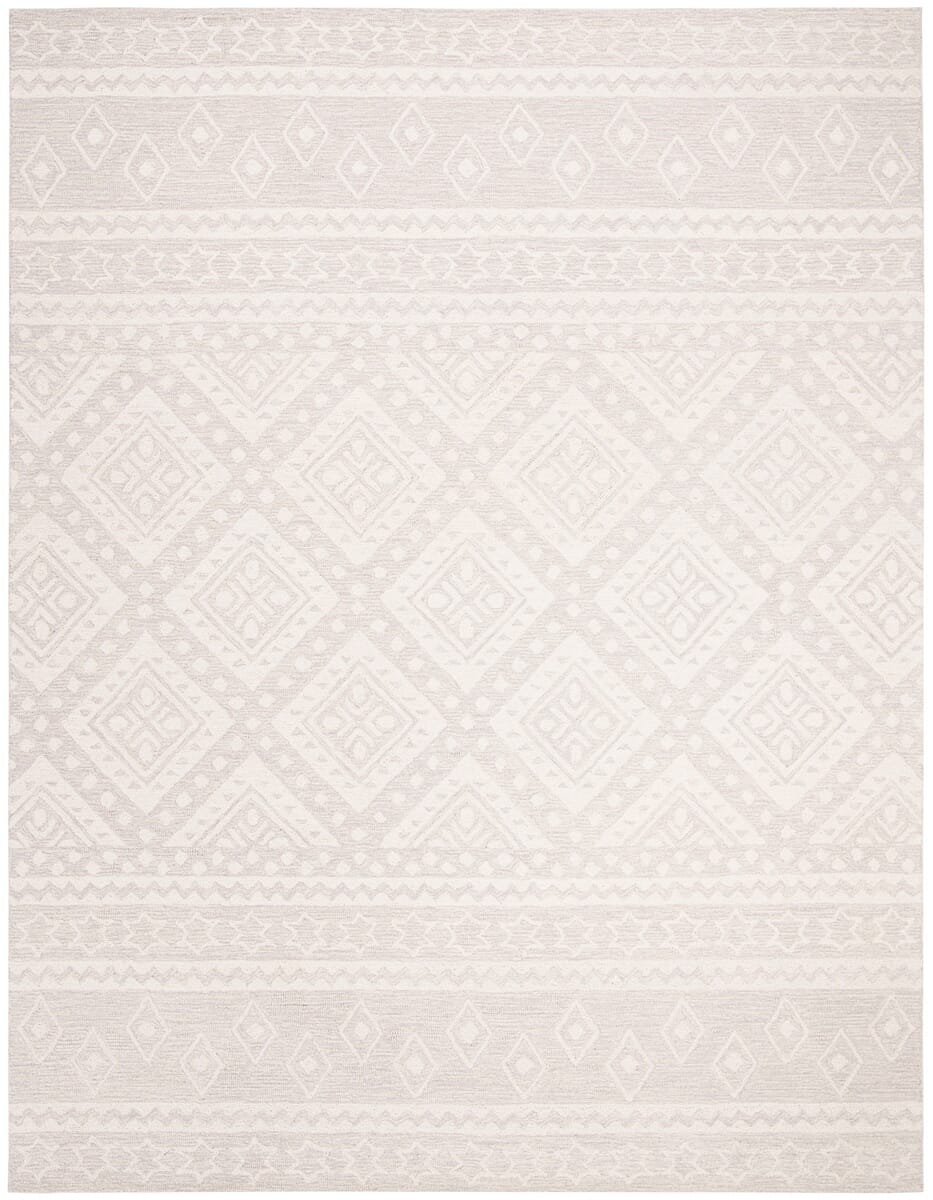 Safavieh Micro-Loop Mlp501G Grey / Ivory Rugs.