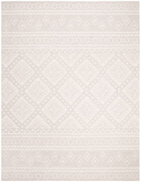 Safavieh Micro-Loop Mlp501G Grey / Ivory Moroccan Area Rug