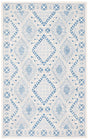 Safavieh Micro-Loop Mlp511F Light Grey / Blue Southwestern Area Rug