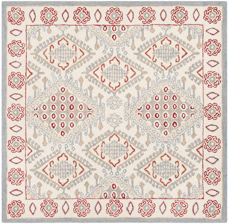 Safavieh Micro-Loop Mlp511Q Ivory / Red Area Rug