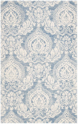 Safavieh Micro-Loop Mlp512M Blue / Ivory Rugs.