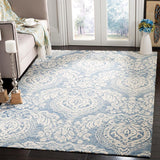 Safavieh Micro-Loop Mlp512M Blue / Ivory Rugs.