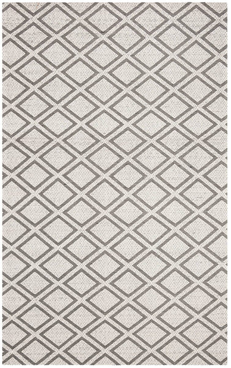 Safavieh Micro-Loop Mlp514G Silver / Dark Grey Geometric Area Rug