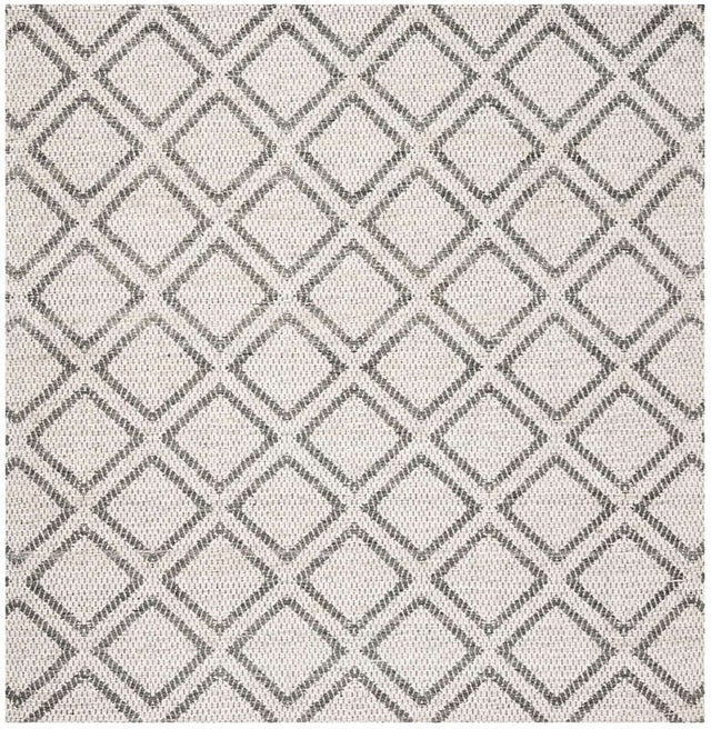 Safavieh Micro-Loop Mlp514G Silver / Dark Grey Geometric Area Rug