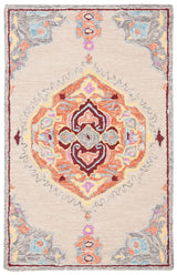 Safavieh Micro-Loop Mlp551B Beige / Orange Rugs.