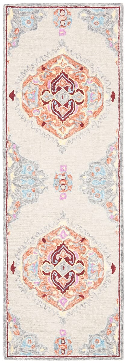 Safavieh Micro-Loop Mlp551B Beige / Orange Area Rug