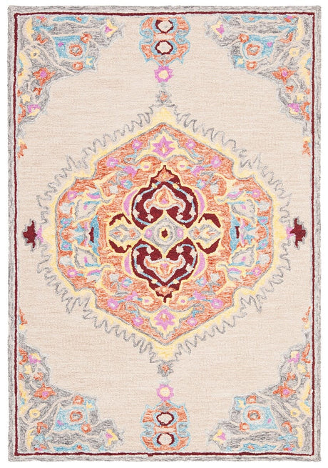 Safavieh Micro-Loop Mlp551B Beige / Orange Area Rug