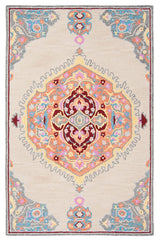 Safavieh Micro-Loop Mlp551B Beige / Orange Rugs.