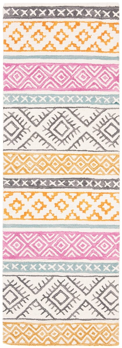 Safavieh Micro-Loop Mlp552A Ivory / Rust Southwestern Area Rug