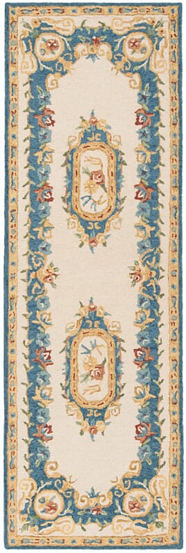 Safavieh Micro-Loop Mlp601A Cream / Blue Area Rug