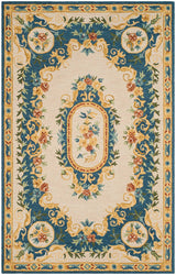 Safavieh Micro-Loop Mlp601A Cream / Blue Rugs.