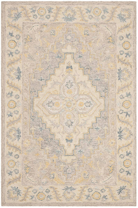 Safavieh Micro-Loop Mlp602B Beige / Grey Area Rug