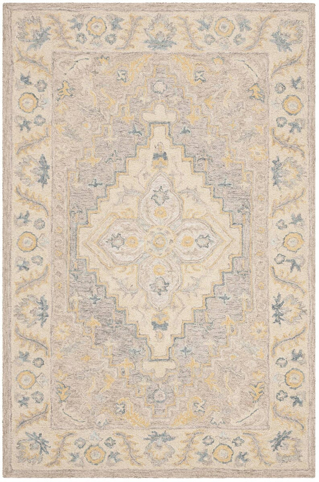 Safavieh Micro-Loop Mlp602B Beige / Grey Area Rug