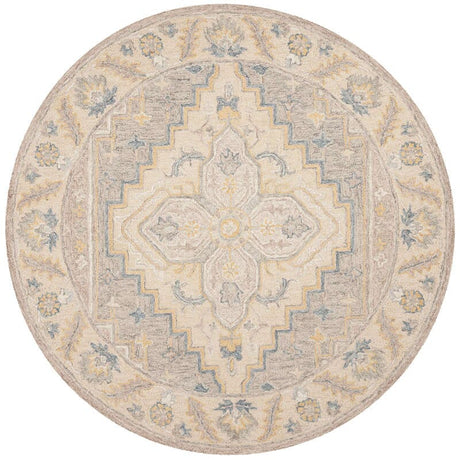 Safavieh Micro-Loop Mlp602B Beige / Grey Area Rug