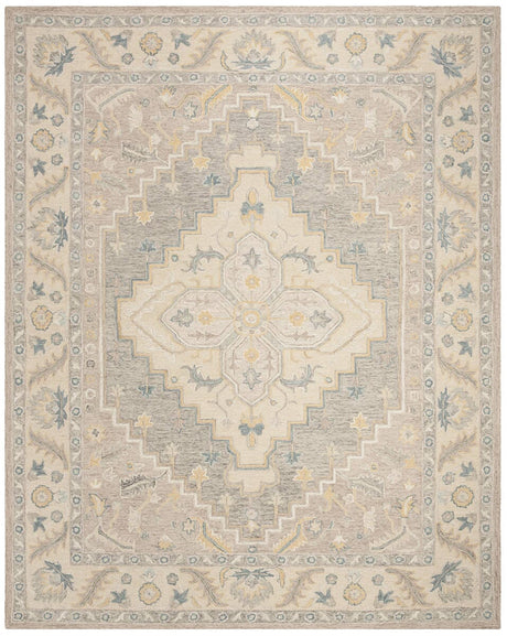 Safavieh Micro-Loop Mlp602B Beige / Grey Area Rug