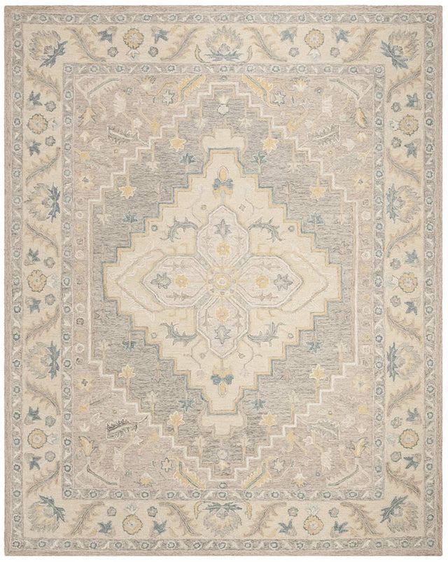 Safavieh Micro-Loop Mlp602B Beige / Grey Area Rug