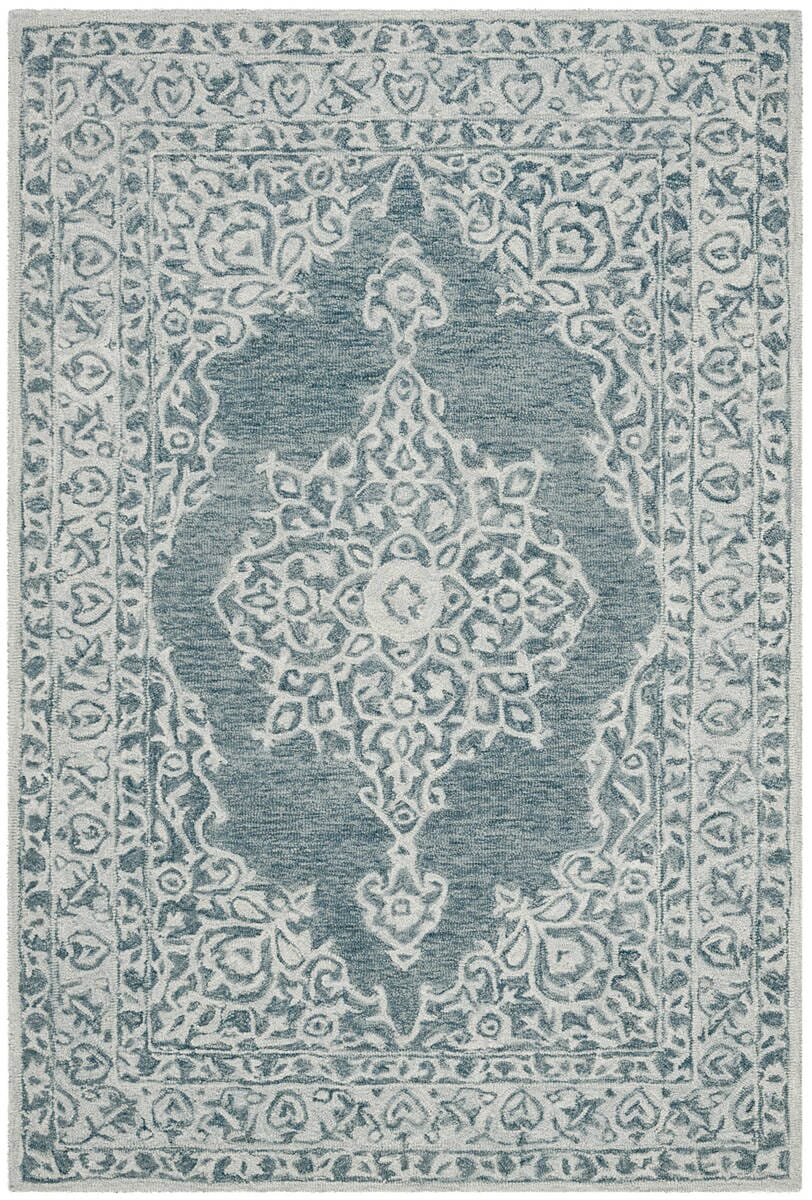 Safavieh Micro-Loop Mlp604M Blue / Light Blue Rugs.
