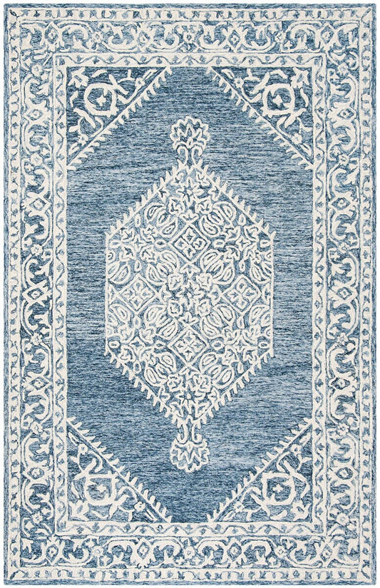 Safavieh Micro-Loop Mlp605M Blue / Ivory Area Rug