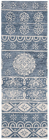 Safavieh Micro-Loop Mlp607M Blue / Ivory Rugs.
