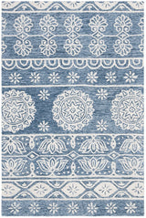 Safavieh Micro-Loop Mlp607M Blue / Ivory Rugs.