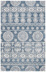 Safavieh Micro-Loop Mlp607M Blue / Ivory Rugs.