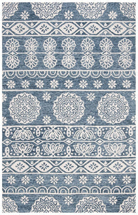 Safavieh Micro-Loop Mlp607M Blue / Ivory Bohemian Area Rug