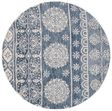 Safavieh Micro-Loop Mlp607M Blue / Ivory Rugs.