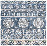 Safavieh Micro-Loop Mlp607M Blue / Ivory Rugs.